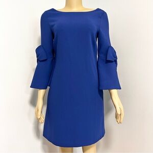 Eliza J Elegant Cobalt Blue Women's Dress‎ With Bow Sleeves Size 6